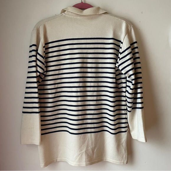 Nautical / breton stripe sweater with collar - Picture 5 of 6